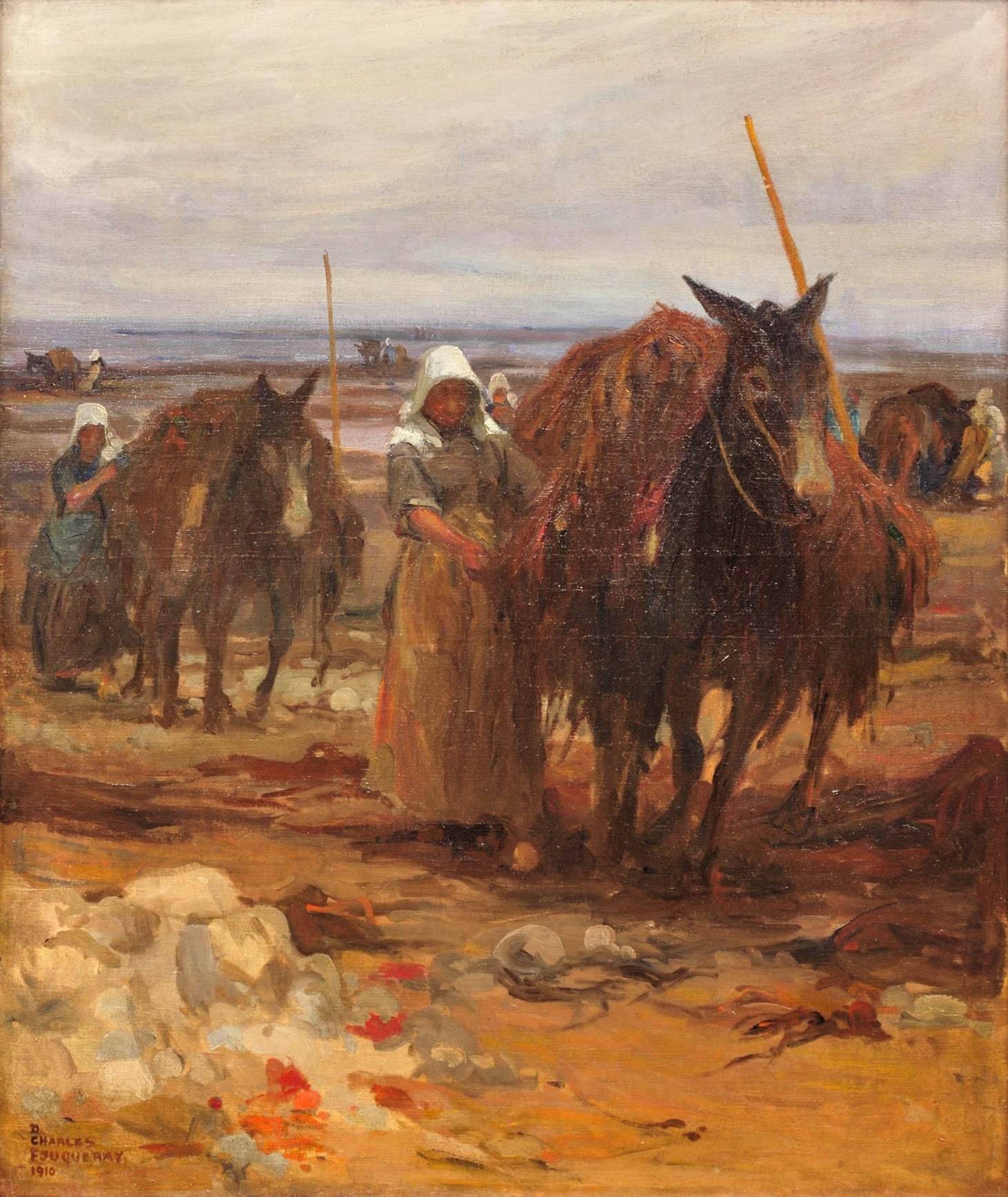 Ramasseurs De Goemon En Bretagne, 1910.......( "Seaweed Gatherers In Brittany" )