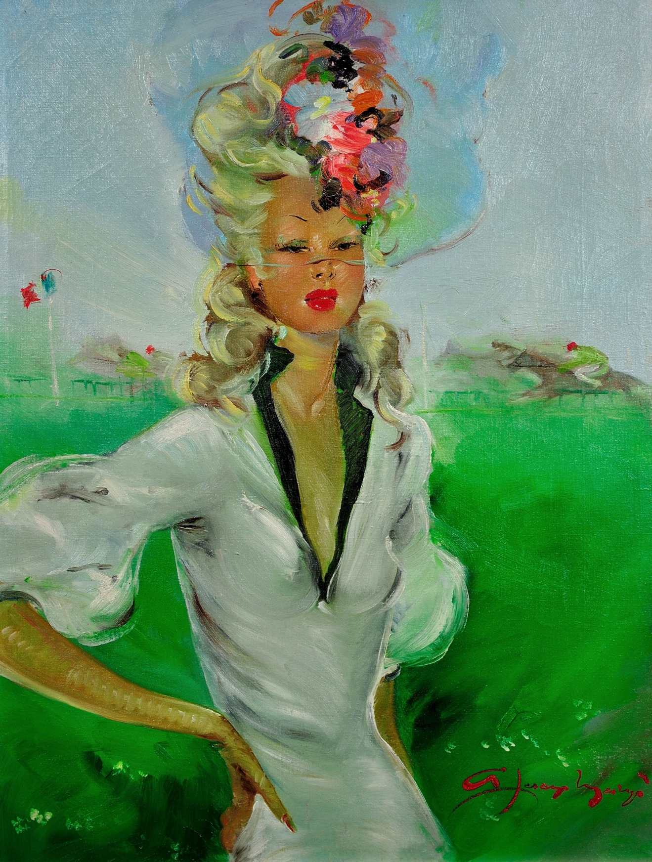 A Fashionable Day At The Horse Races